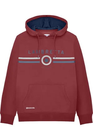 Lambretta Heren AW24 Contrast Target Hoodie (Bourgondië)