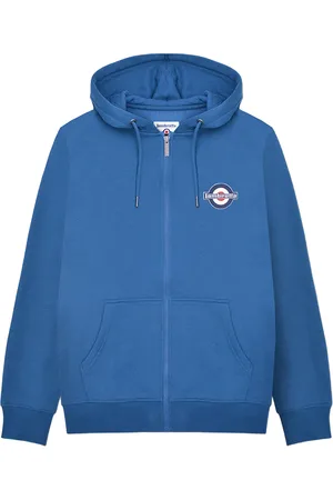 Lambretta Heren Full Zip Hoodie (Donkerblauw)