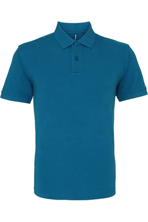 Asquith Heren Poloshirt met korte mouwen (Teal Heather)