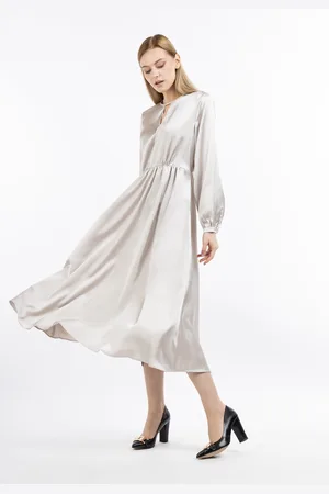 Dreimaster Midi-jurk Dames lichtbeige