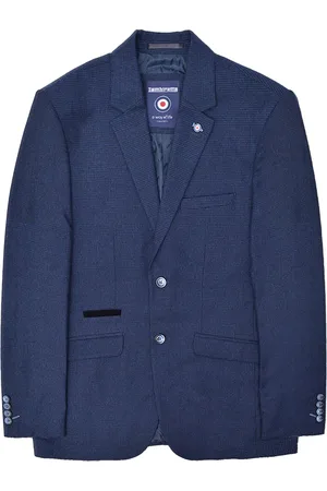 Lambretta Heren Spencer Geruite Blazer (Marine)