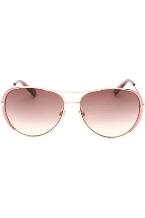 Marc Jacobs Bruine lens roze detail gouden zonnebril