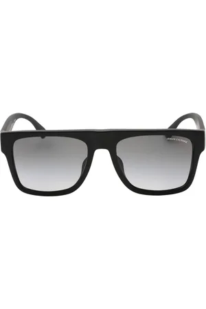 Armani Exchange Grijze gradiëntlens matzwarte zonnebril