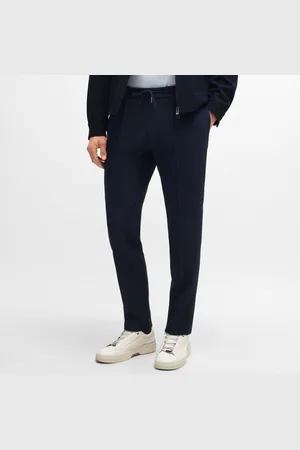 HUGO BOSS Heren L-Gee Slim-Fit broek in donkerblauw