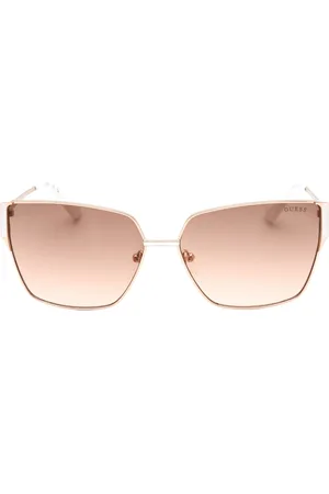 Guess Gradiëntbruine matte roségouden zonnebril met lens