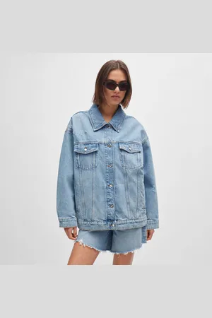 HUGO BOSS Dames Oversized-Fit Denim Jacket in