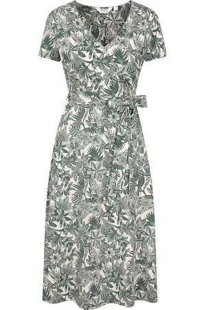 Mountain Warehouse Dames/Dames Santorini Floral Wrap Midi Dress ( Groen)