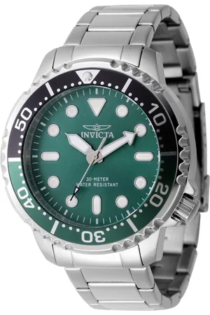 Invicta Pro Diver 47220 Heren Horloge - Quartz Uurwerk - Roestvrij Staal met groene Wijzerplaat - 48mm