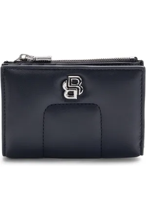 HUGO BOSS Accessories Icon Double B Monogram Trim Purse in Dark Blue