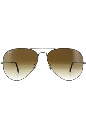 Ray-Ban Zonnebril Aviator 3025 Gunmetal Bruin Verloop 004/51 62mm