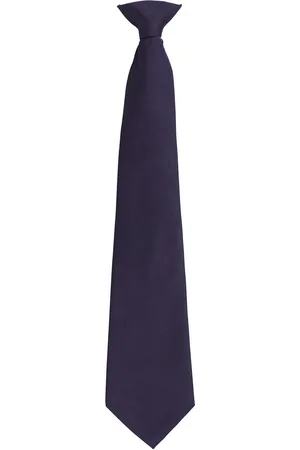 Premier Unisex volwassen kleuren modieuze effen Clip-On stropdas (Marine)