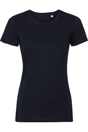 Russell Athletic Russell Dames Authentiek 100% Organisch T-shirt (Frans Marineblauw)