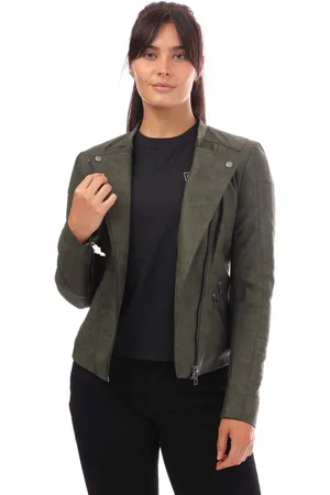 ONLY Dames Ava Faux Leren Jas in