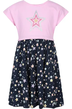 Mountain Warehouse Katoenen jurk met klaproosster voor kinderen (Marine)