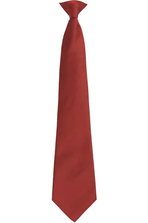 Premier Unisex volwassen kleuren modieuze effen Clip-On stropdas (Bourgondië)