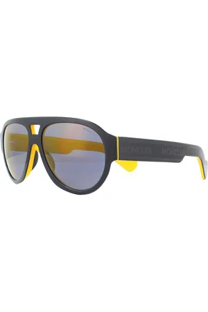 Moncler Zonnebril ML0095 92D Blauwe Gele Blauwe Rook Gepolariseerd
