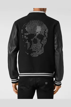 Philipp Plein Leren Bomber Skull