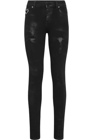 Philipp Plein Denim Jeggings Heart