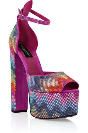Philipp Plein Sandalen Hoge Hakken Rainbow Waves