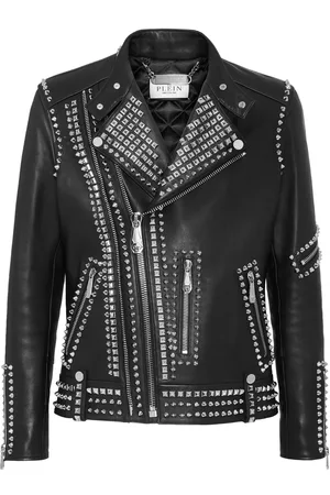 Philipp Plein Leren Motorrijder