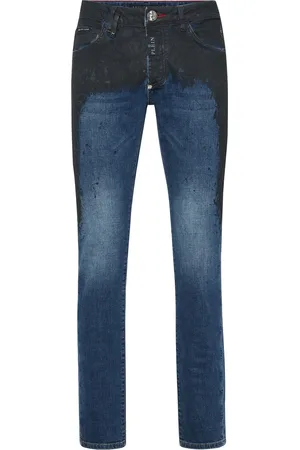 Philipp Plein Denim Super Straight Cut Trousers