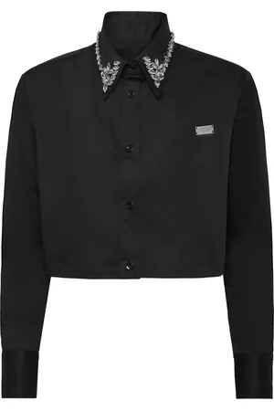 Philipp Plein Cropped Shirt Ls Gothic Plein
