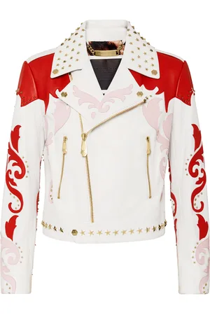 Philipp Plein Leren Motorrijder