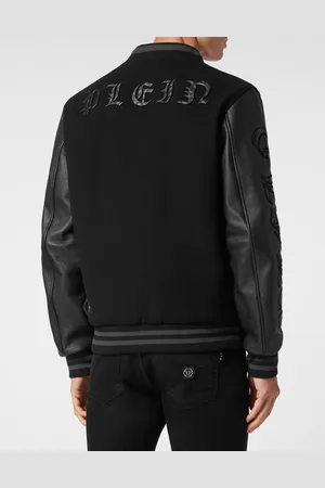 Philipp Plein Leren Bomber Gothic Plein