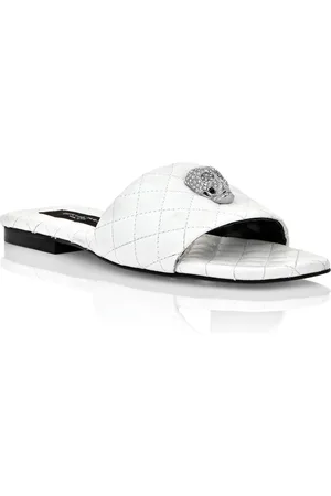 Philipp Plein Platte Sandalen Skull