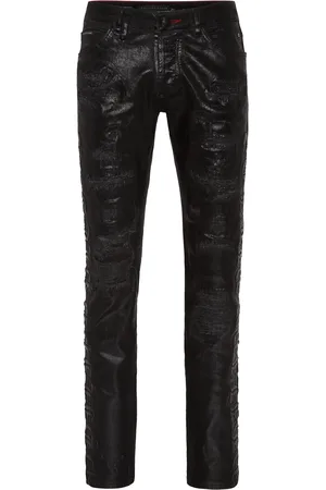 Philipp Plein Super Straight Cut Trousers Gothic Plein