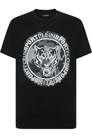 Philipp Plein T-Shirt Ronde Hals Carbon Tiger