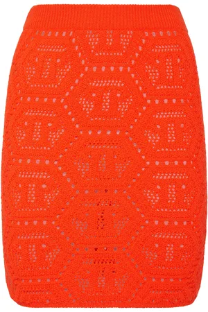 Philipp Plein Gebreide Korte Rok Monogram