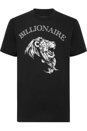 BILLIONAIRE Embroidered Round Neck T-Shirt Lion