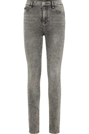 Philipp Plein Denim High Waist Jegging Trousers Hexagon