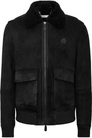 Philipp Plein Leren Bomber