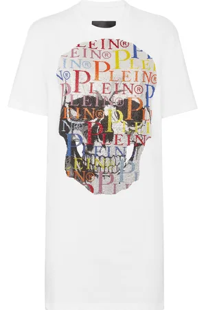 Philipp Plein T-Shirt Jurk Kort Skull
