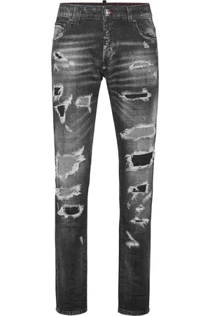 Philipp Plein Denim Super Straight Cut Trousers