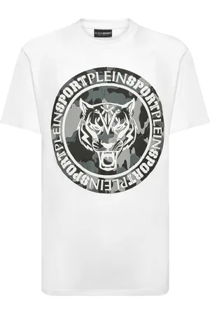 Philipp Plein T-Shirt Ronde Hals Carbon Tiger