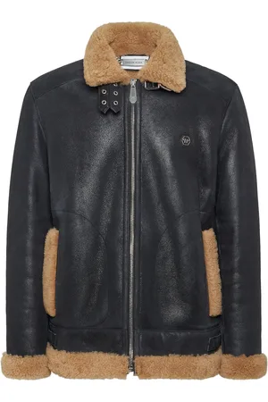 Philipp Plein Leren Fitted Biker