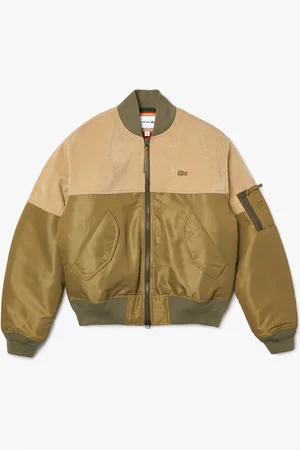 Lacoste Heren Bimaterial Quilted Zip Bomber Jacket in Multi kleur
