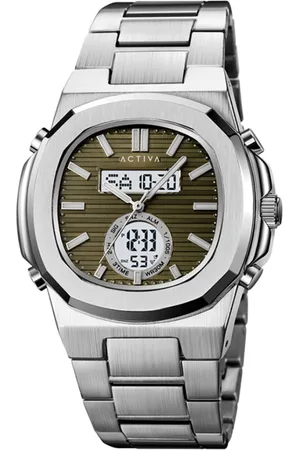 Invicta Activa X Digital ACW2279-004 Heren Horloge - Quartz Uurwerk - Roestvrij Staal met groene Wijzerplaat - 42mm