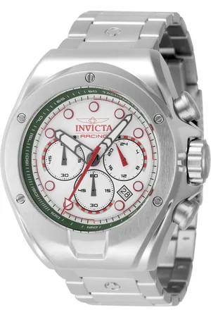 Invicta Racing 47746 Heren Horloge - Quartz Uurwerk - Roestvrij Staal met witte Wijzerplaat - 48mm