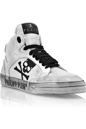 Philipp Plein Leather Mid-Top Sneakers Retrokickz Tm