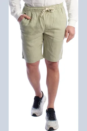IN MY HOOD Herren Leinen-Bermudashorts mit Kordelzug HS24MBE09