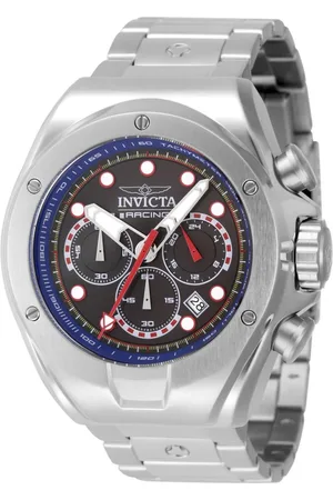 Invicta Racing 47747 Heren Horloge - Quartz Uurwerk - Roestvrij Staal met zwarte Wijzerplaat - 48mm