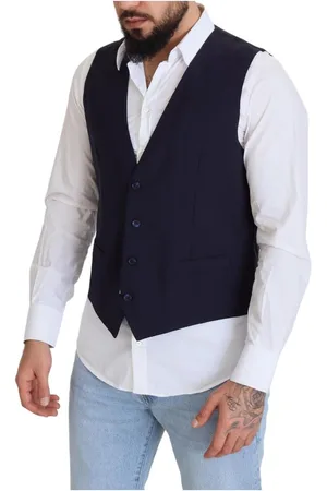 Dolce & Gabbana Mannen Effen Wollen Vest