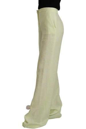 Msgm Prachtige Rechte Lange Broek Met Hoge Taille