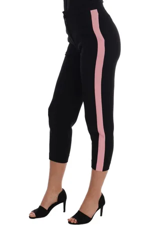 Dolce & Gabbana Stretch Capri Broek Met Roze Strepen