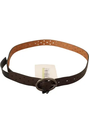 Costume National Kostuum National Leren Riem Met Zilverkleurige Gesp