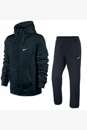 Nike Heren Club Fleece volledig trainingspak set marineblauw
